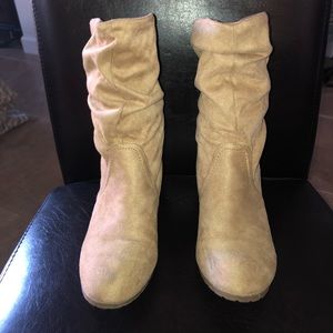 Suede Aldo boots. Worn once.